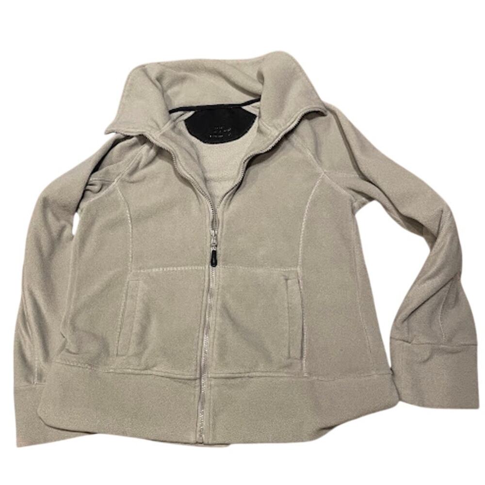Calvin Klein Performance Gray Full Zip Fleece Cowl Neck Jacket Women's Large